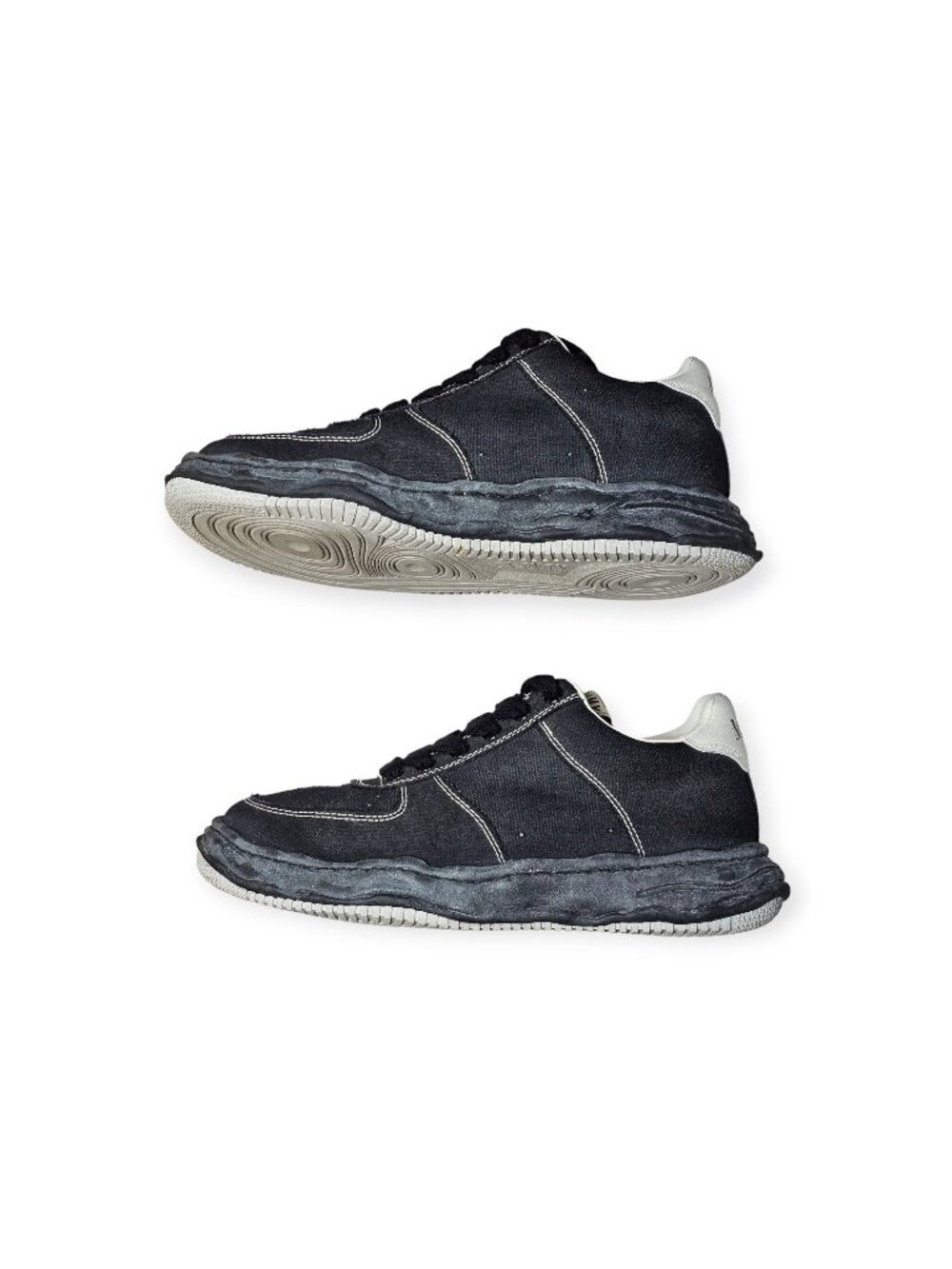 Maison Mihara Yasuhiro Wayne OG Sole Deconstructed Black Canvas Mens Sneakers Si